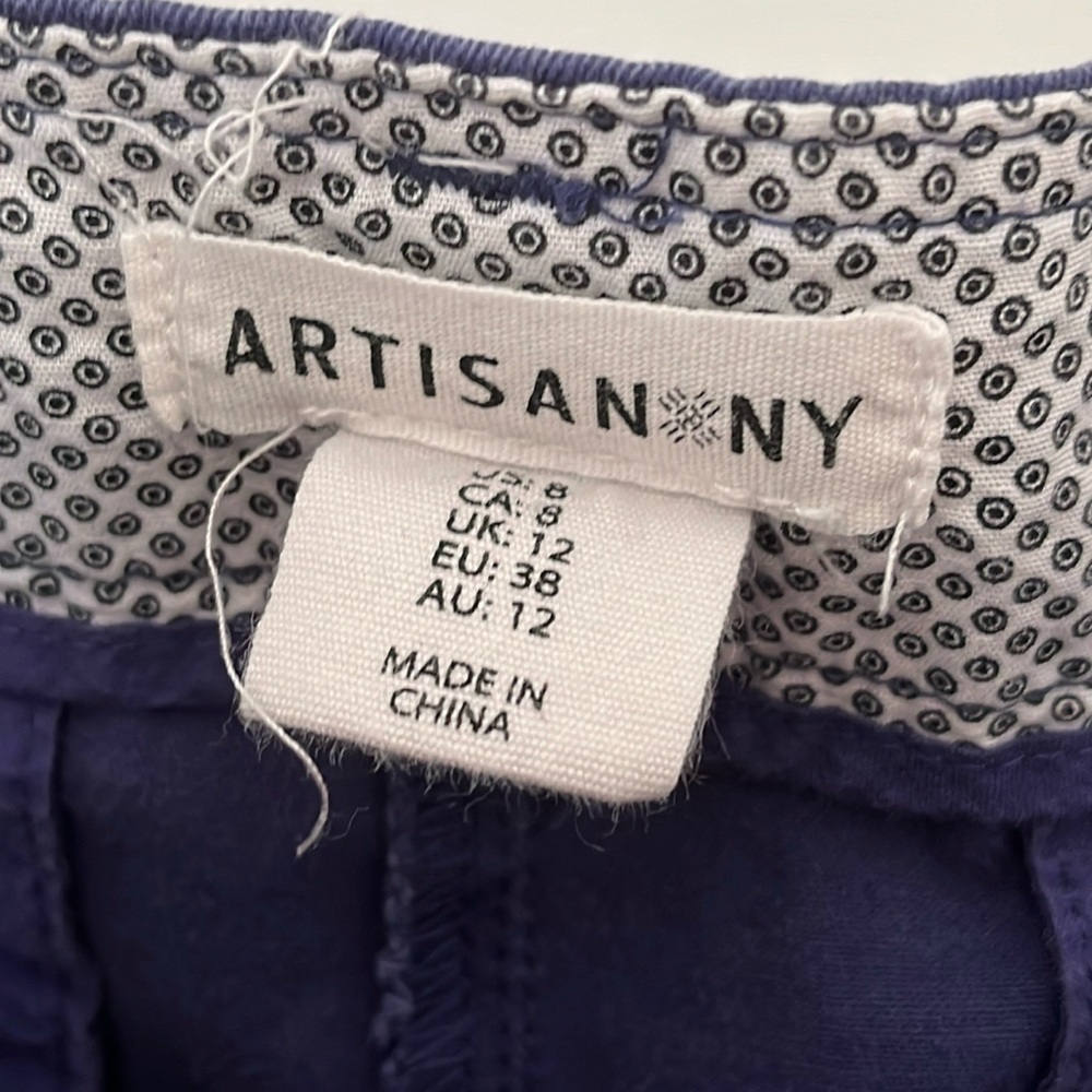 Artisan NY Blue Shorts Lace- Up Sides  Size 8 - Picture 4 of 5